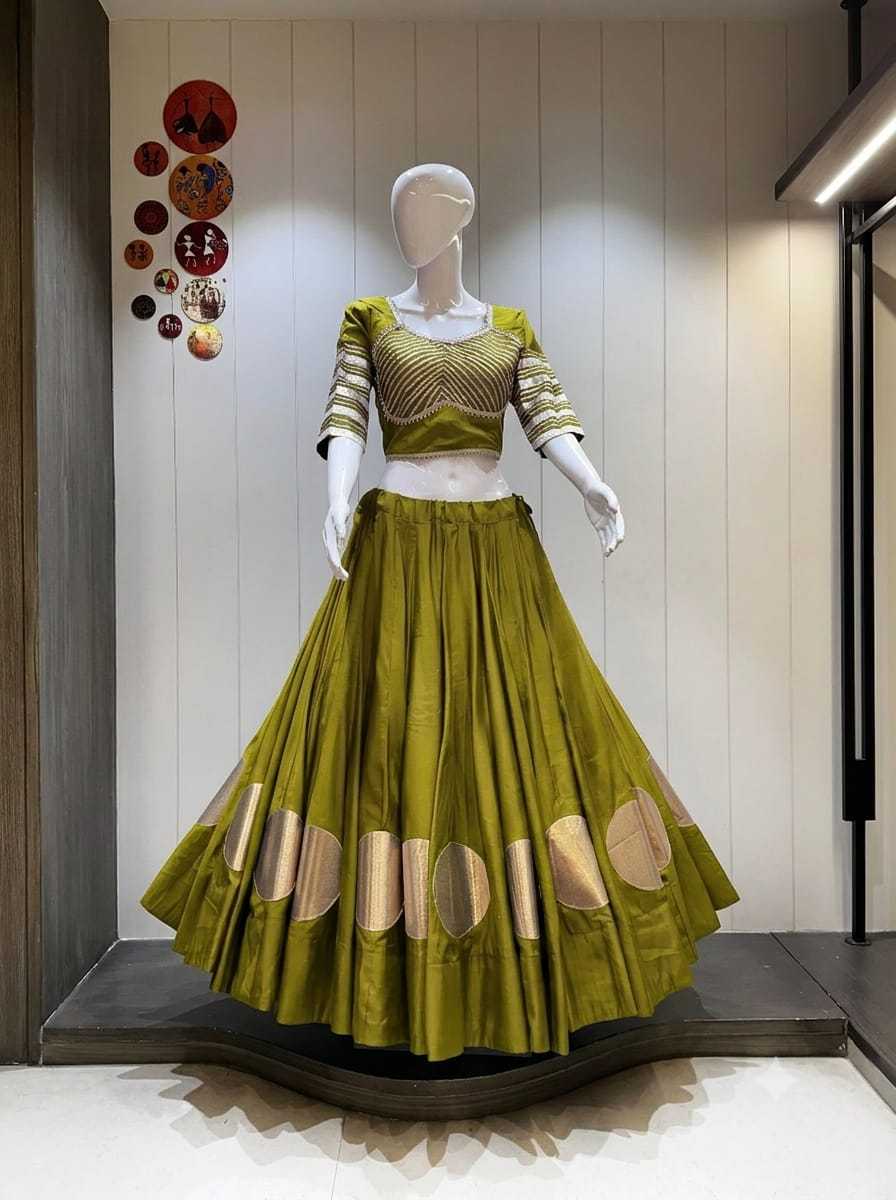 Black Diomand Soft Cotton Silk Traditional Lehenga