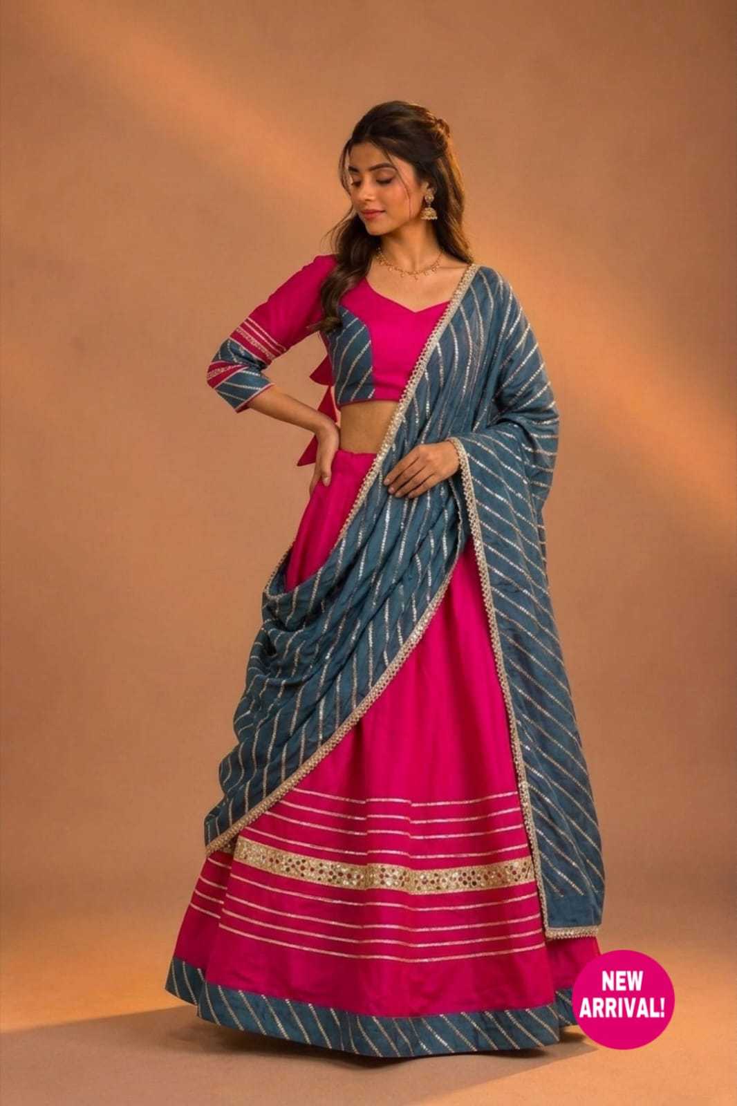 Devamita Heavy Roman Silk Lehenga