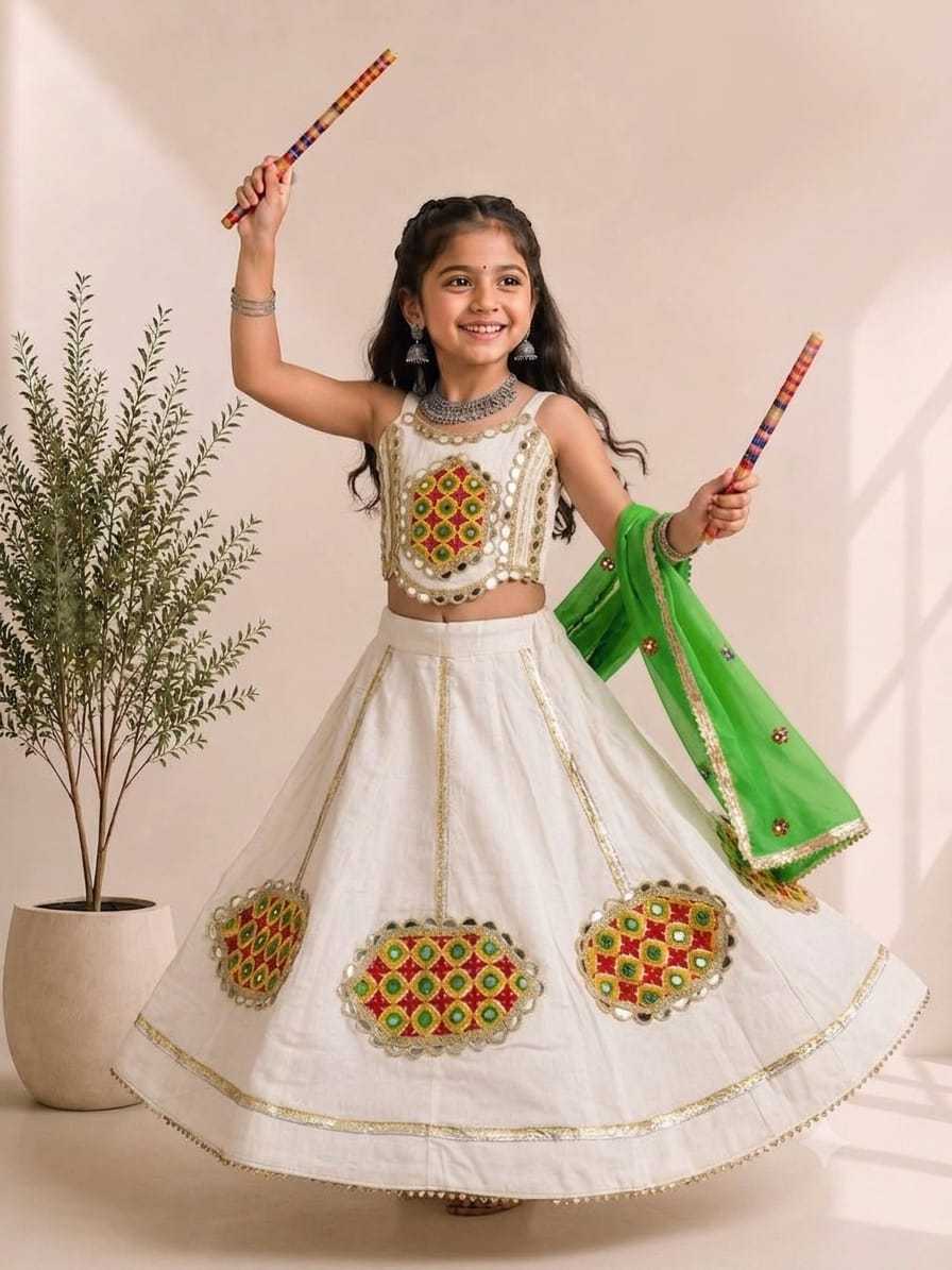 Ghumer Cotton Kids Lehenga
