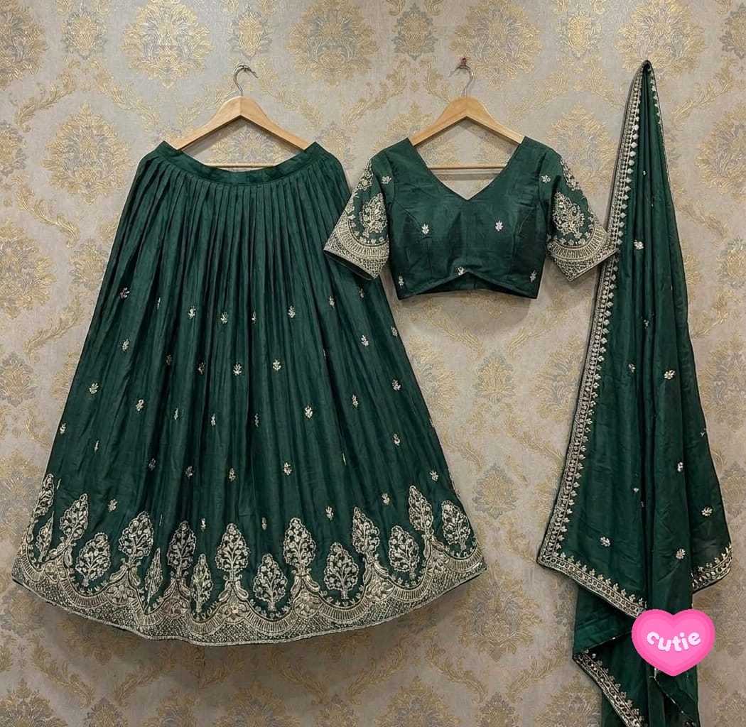 Hiranvitha Chinon Embroidered Lehenga