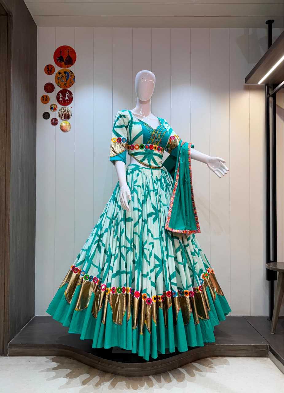 Shibori Cotton Cambric Fancy Lehenga