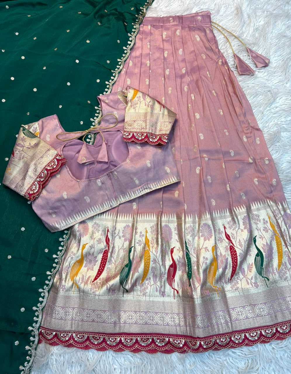 Tissue Designer Lehenga