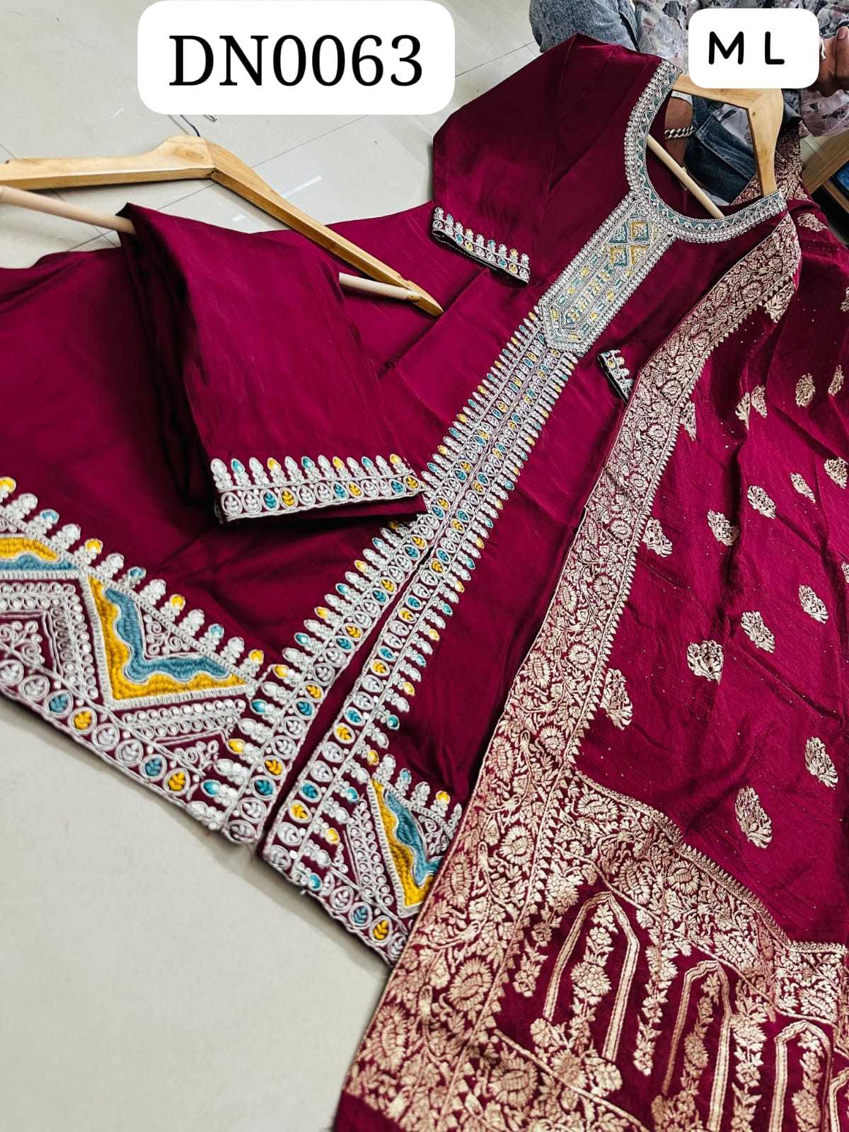 Heavy Roman Silk Party Wear Kurti