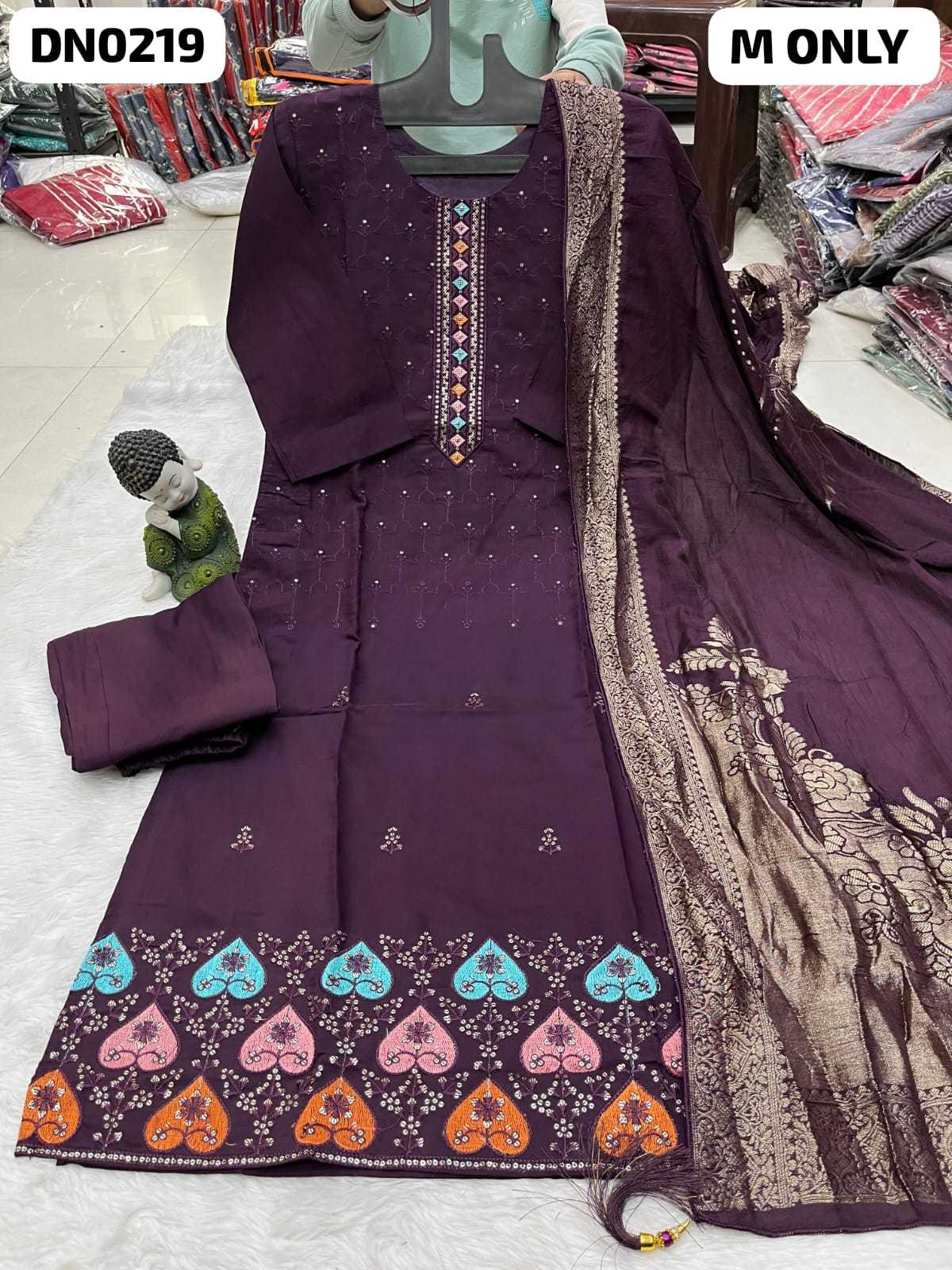 Heavy Roman Silk Designer Kurti