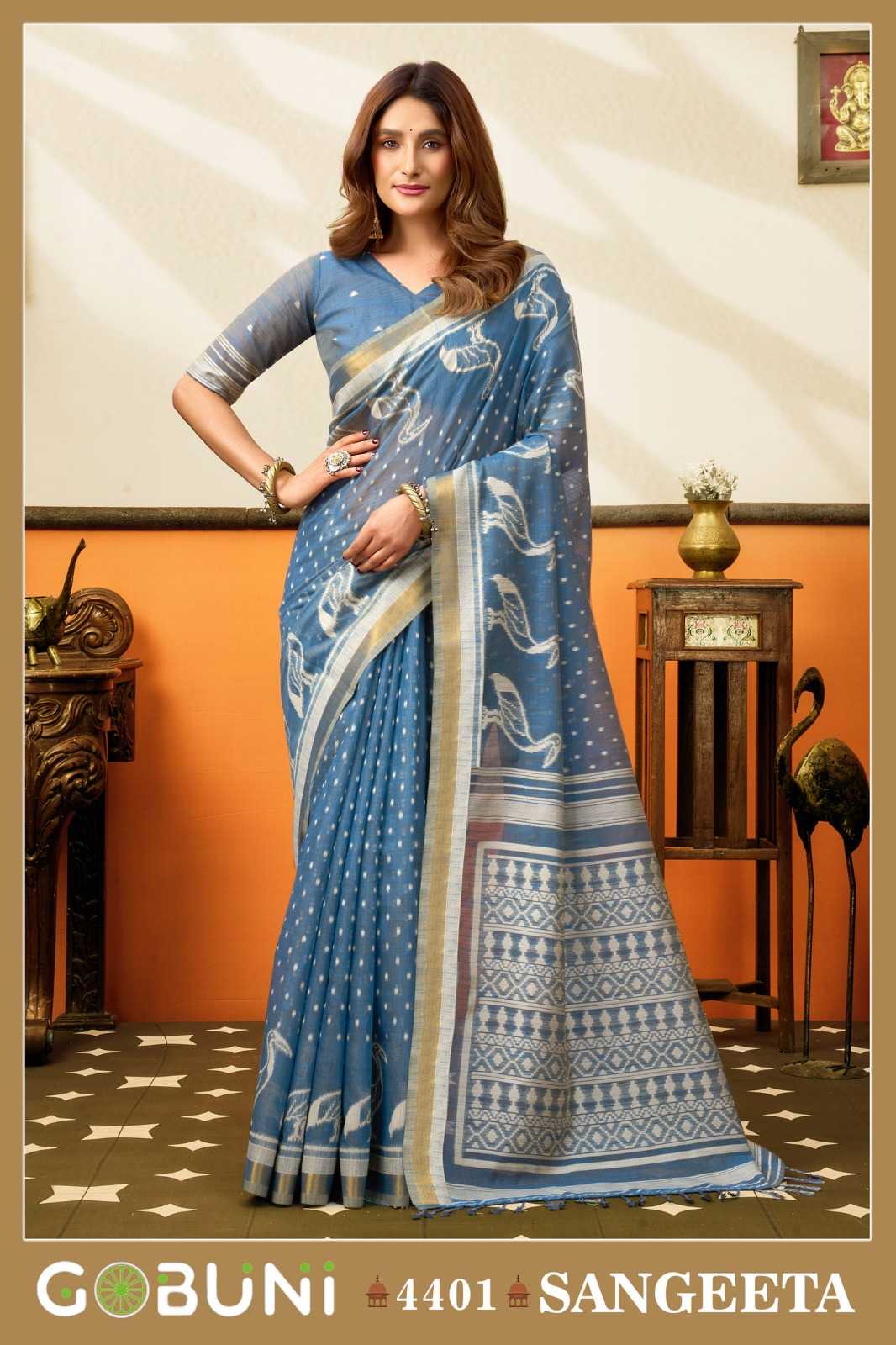 Gobuni Sangeeta Cotton Traditional Saree