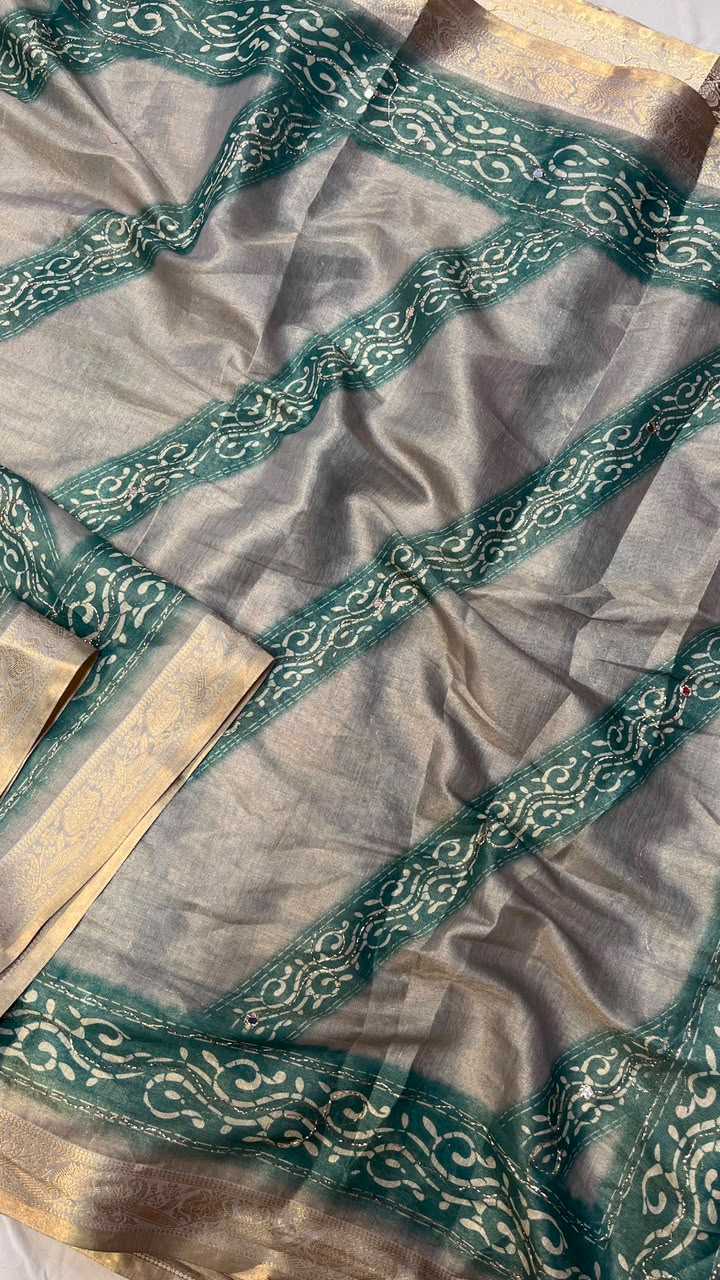 Rishvani Soft Cotton Silk Printed Saree