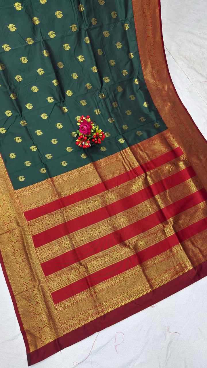 Areeba Soft Silk Kanjeevaram Saree