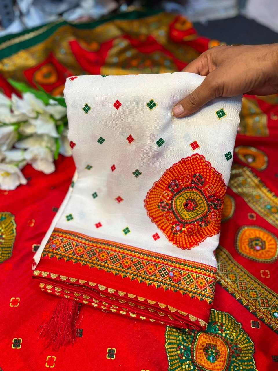 Pashmina Printed Silk Saree
