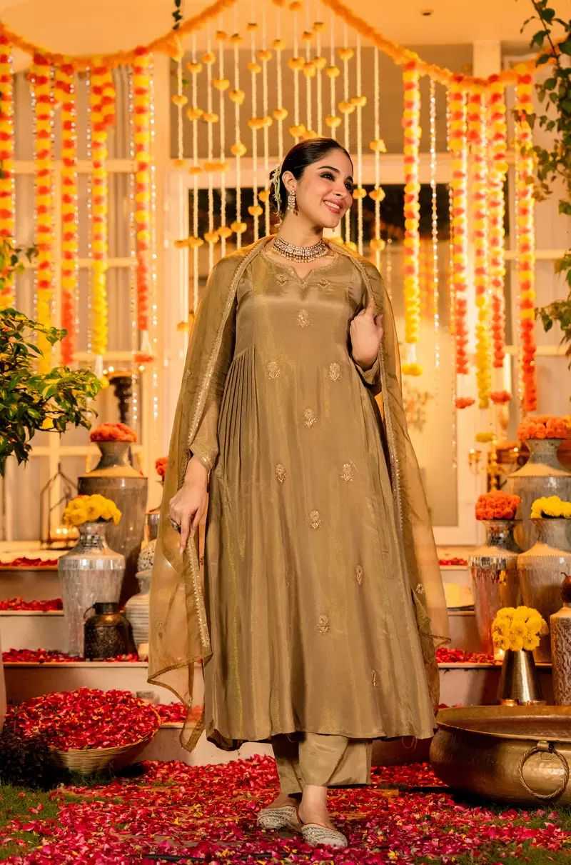 Chanderi Silk Embroidery Suit