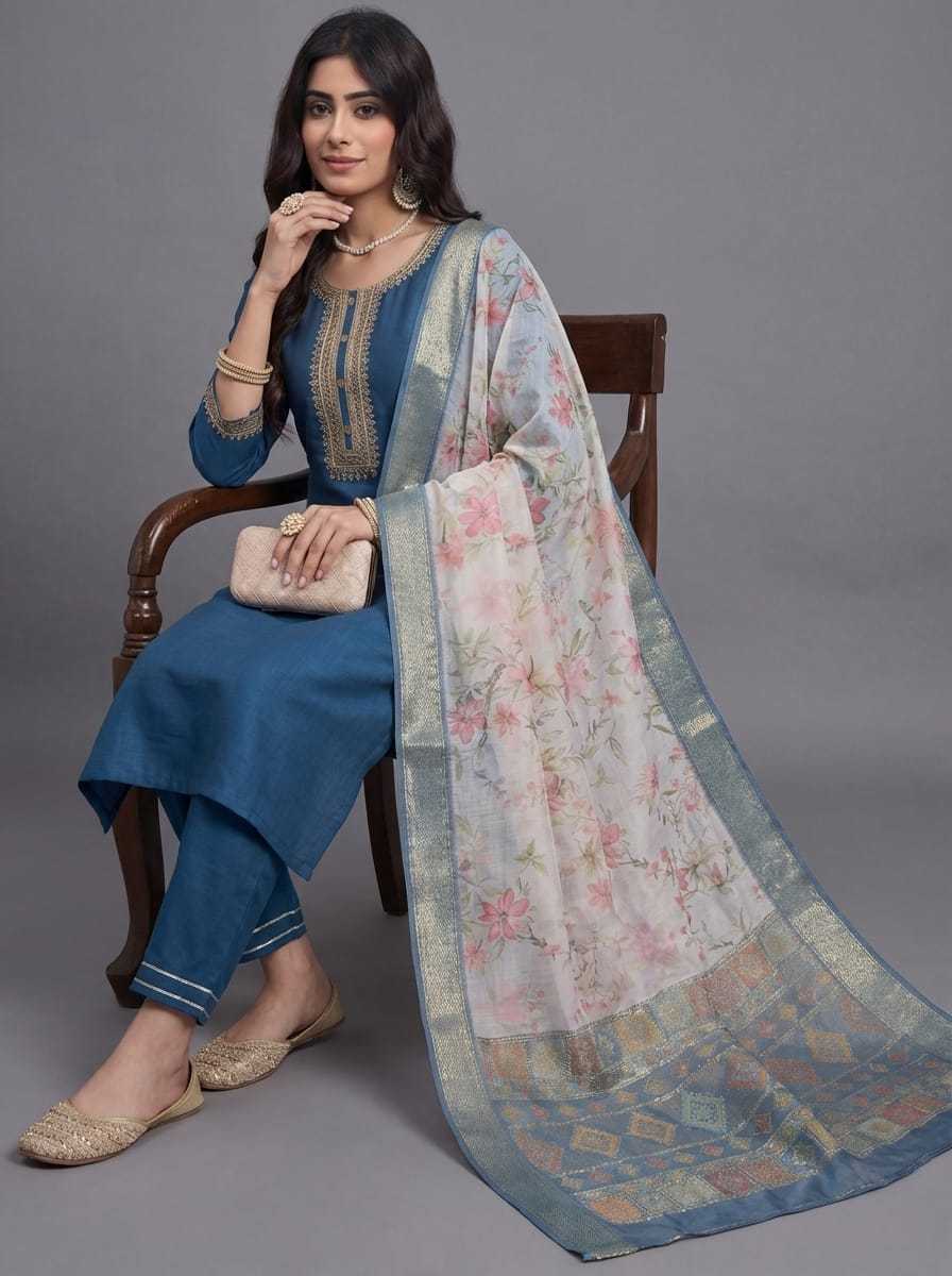 Tesla Cotton Party Wear Kurti