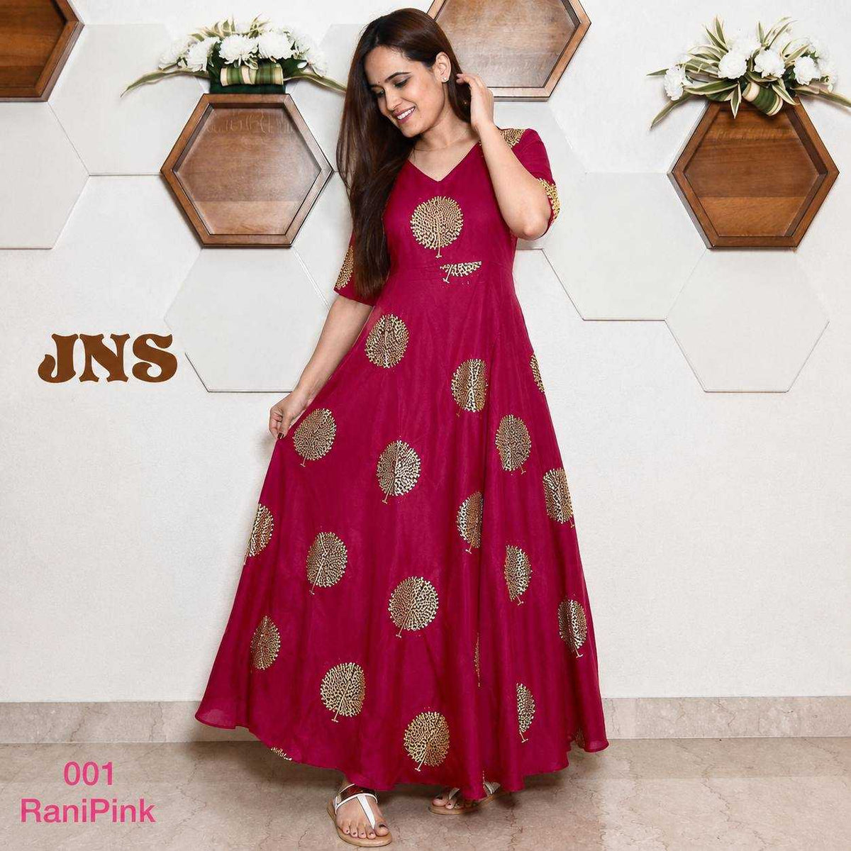 Heavy Rayon Printed Gown