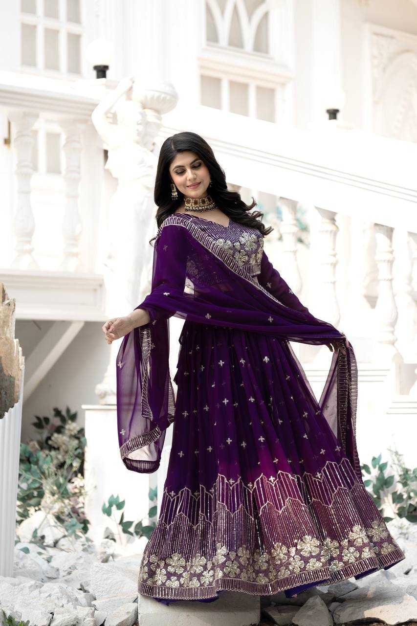 Faux Georgette Designer Lehenga in Yellow