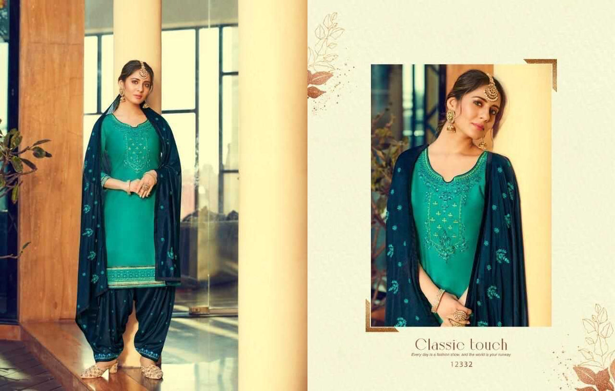 Soft Cotton Silk Embroidery Suit