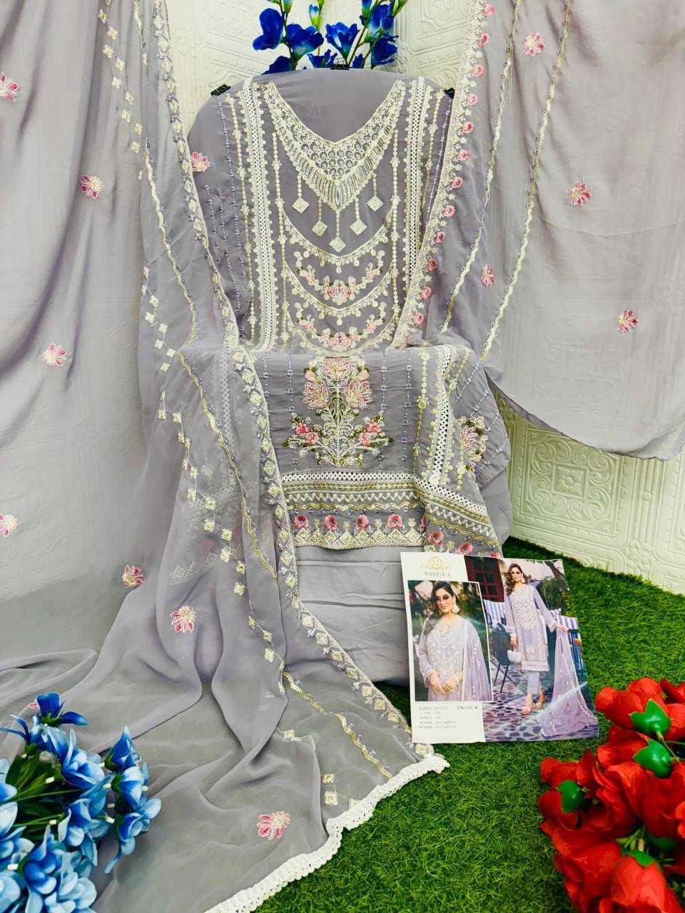 Maaria Faux Georgette Embroidery Suit