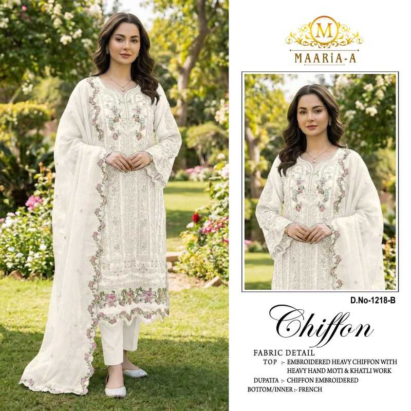 Maaria Chiffon Embroidery Suit