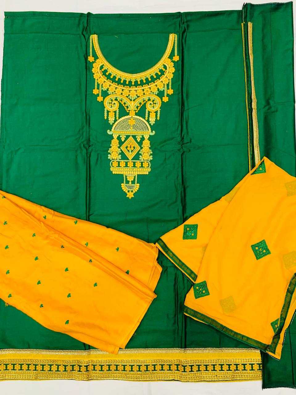 Orrly Patiyala Soft Cotton Silk Embroidery Suit