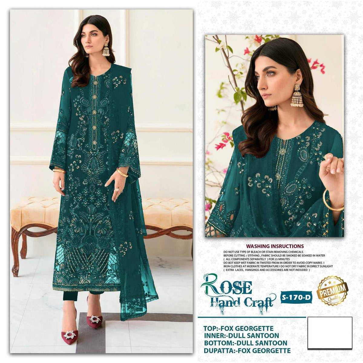Shanaya Faux Georgette Embroidery Suit