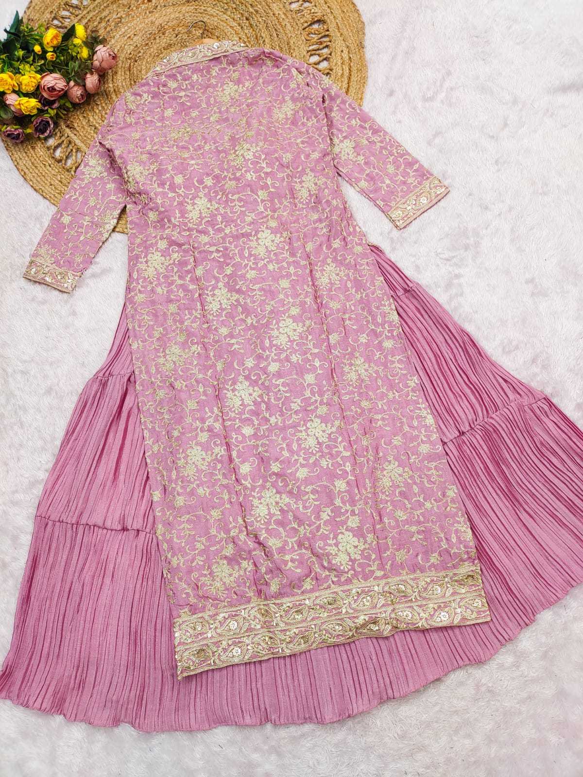 Chinon Silk Embroidery Gown