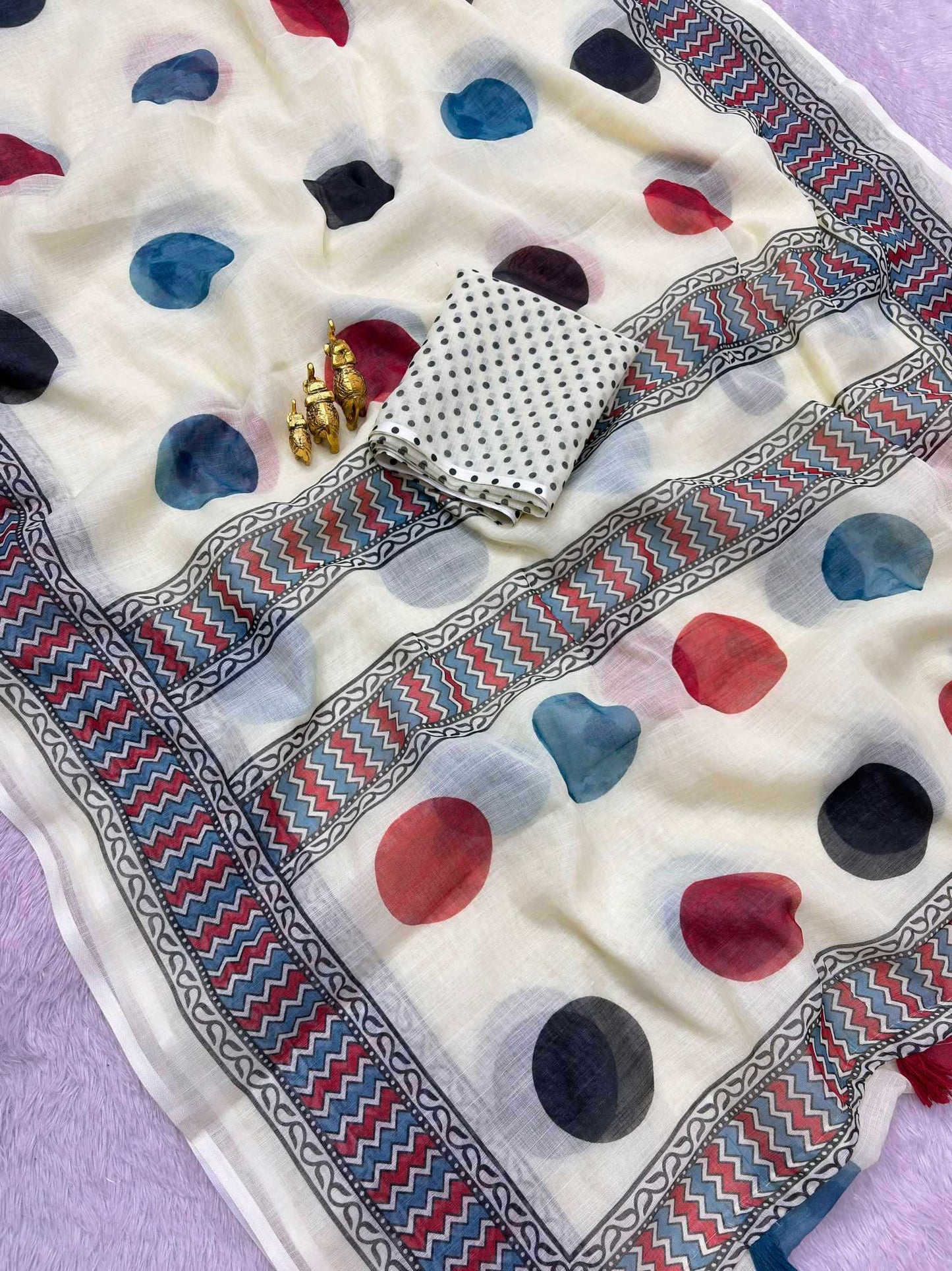 Linen Printed Saree