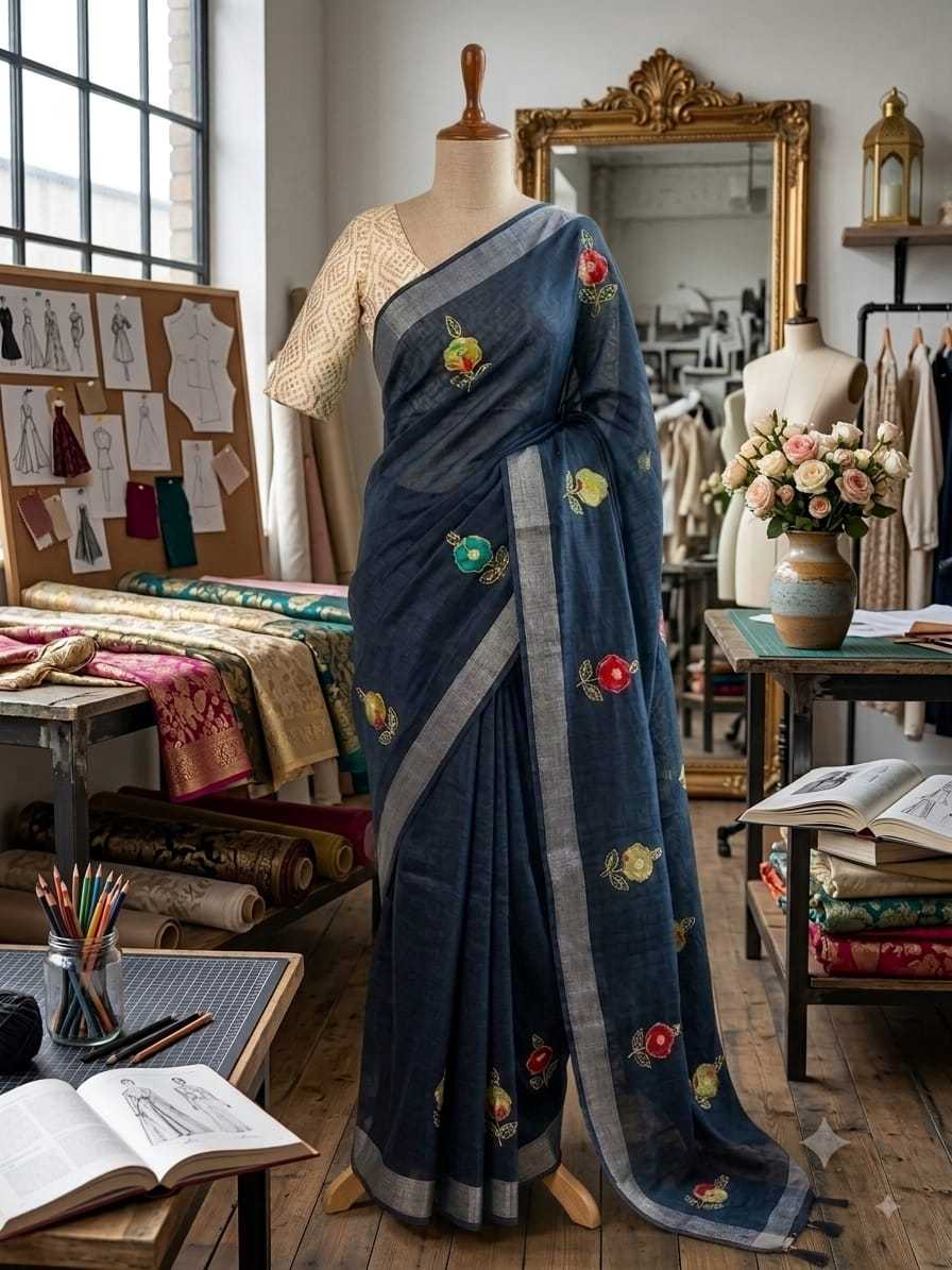Cotton Hand Work Saree