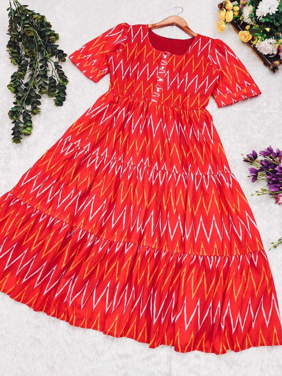 Heavy Muslin Printed Gown