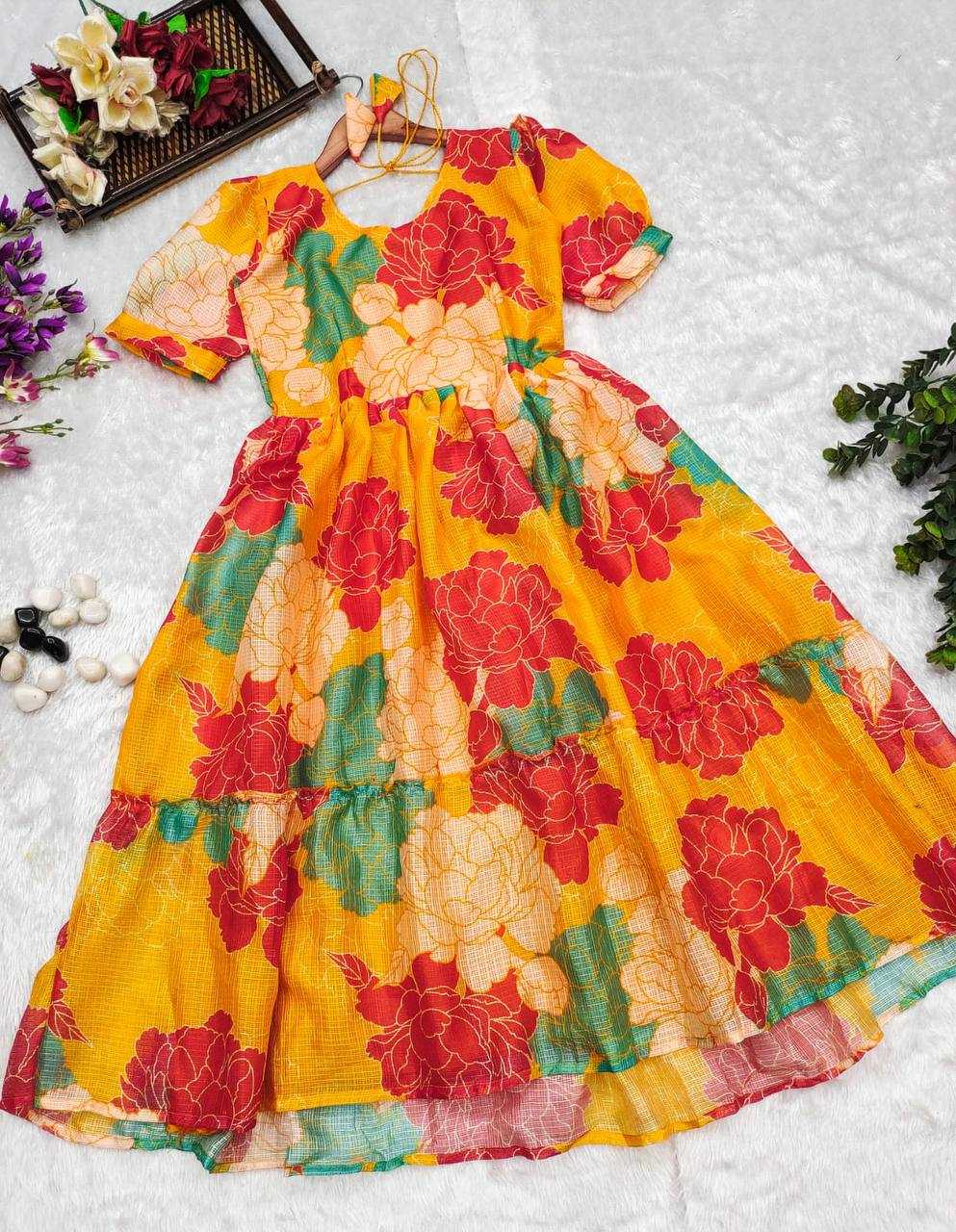 Kota Checks Printed Gown