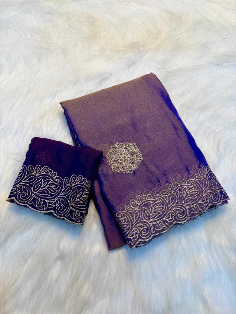 Dull Moss Designer Saree