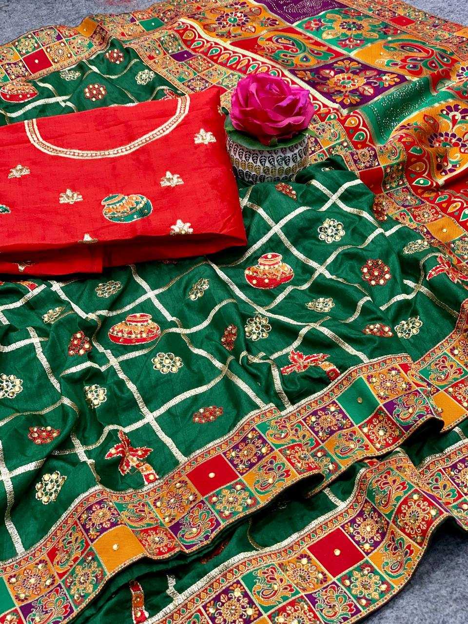 Dola Silk Embroidered Saree