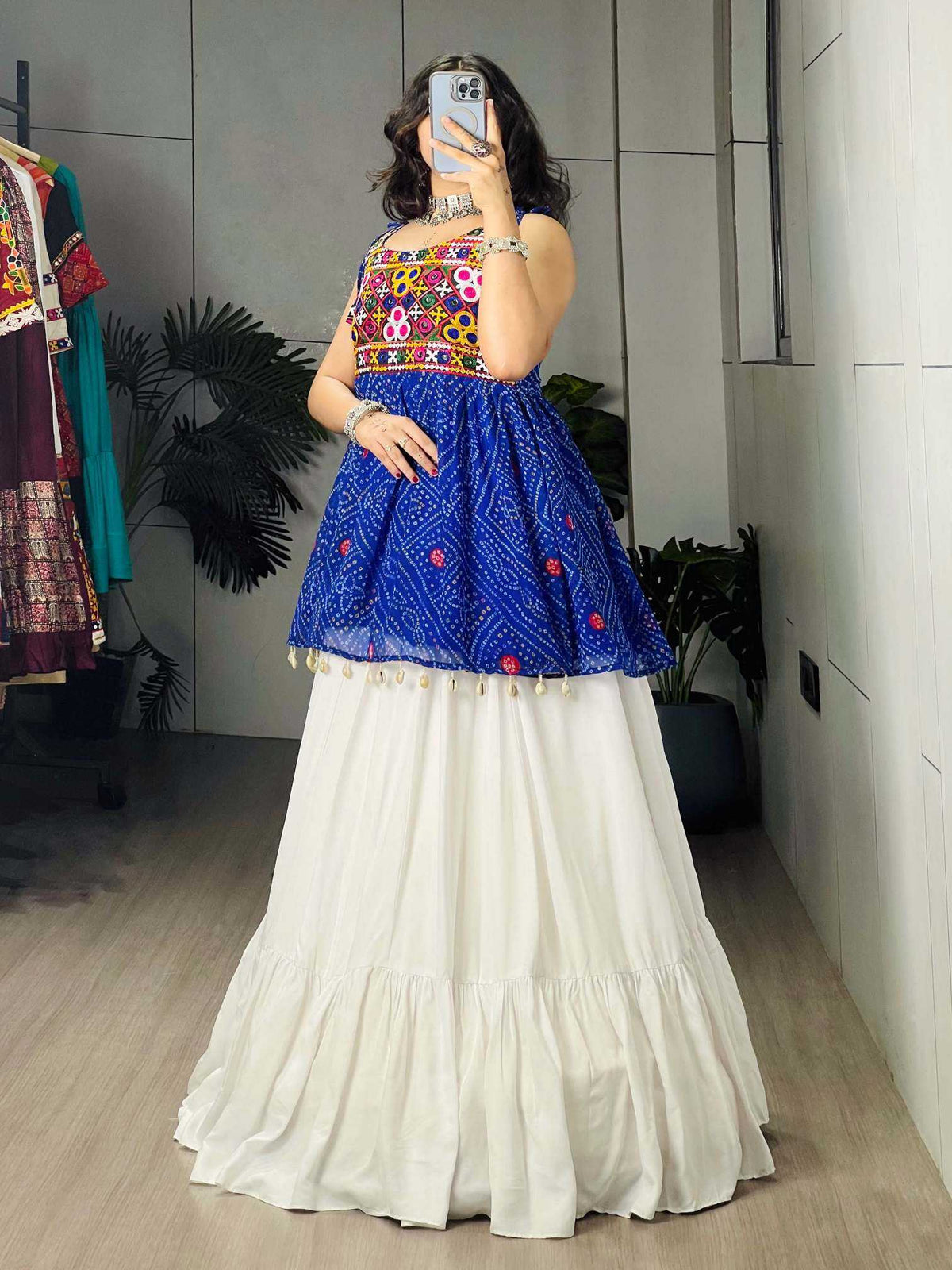 Cotton Designer Lehenga in Blue