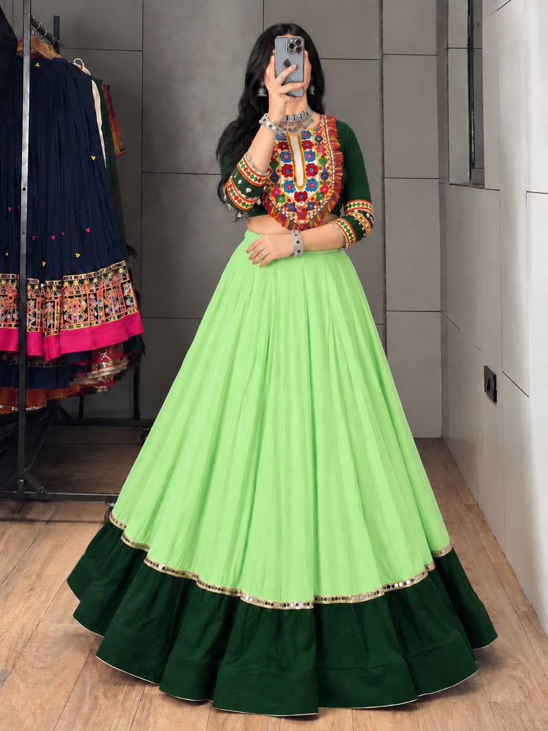 Cotton Designer Lehenga in White