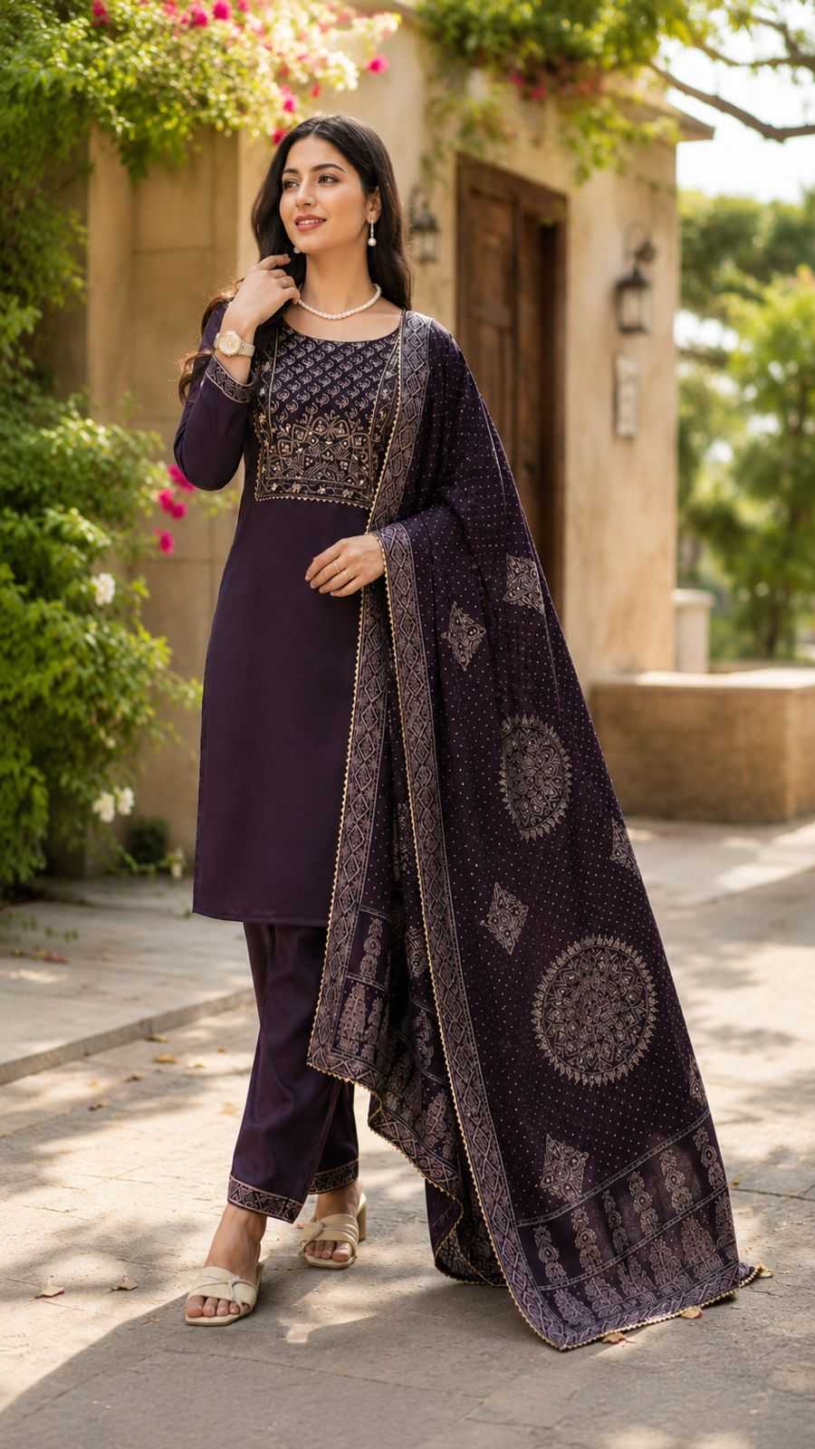 Chanderi Soft Designer Kurti in Black