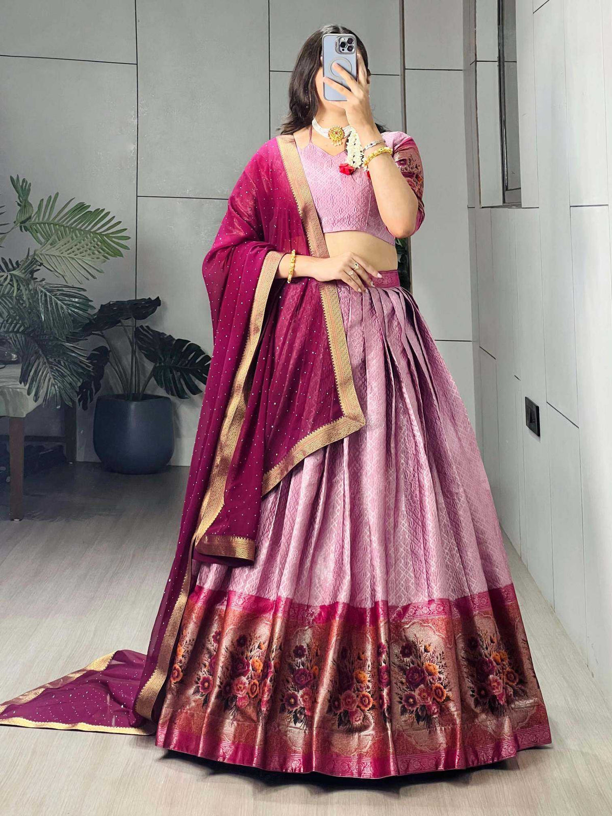 Silk Kalamkari Lehenga