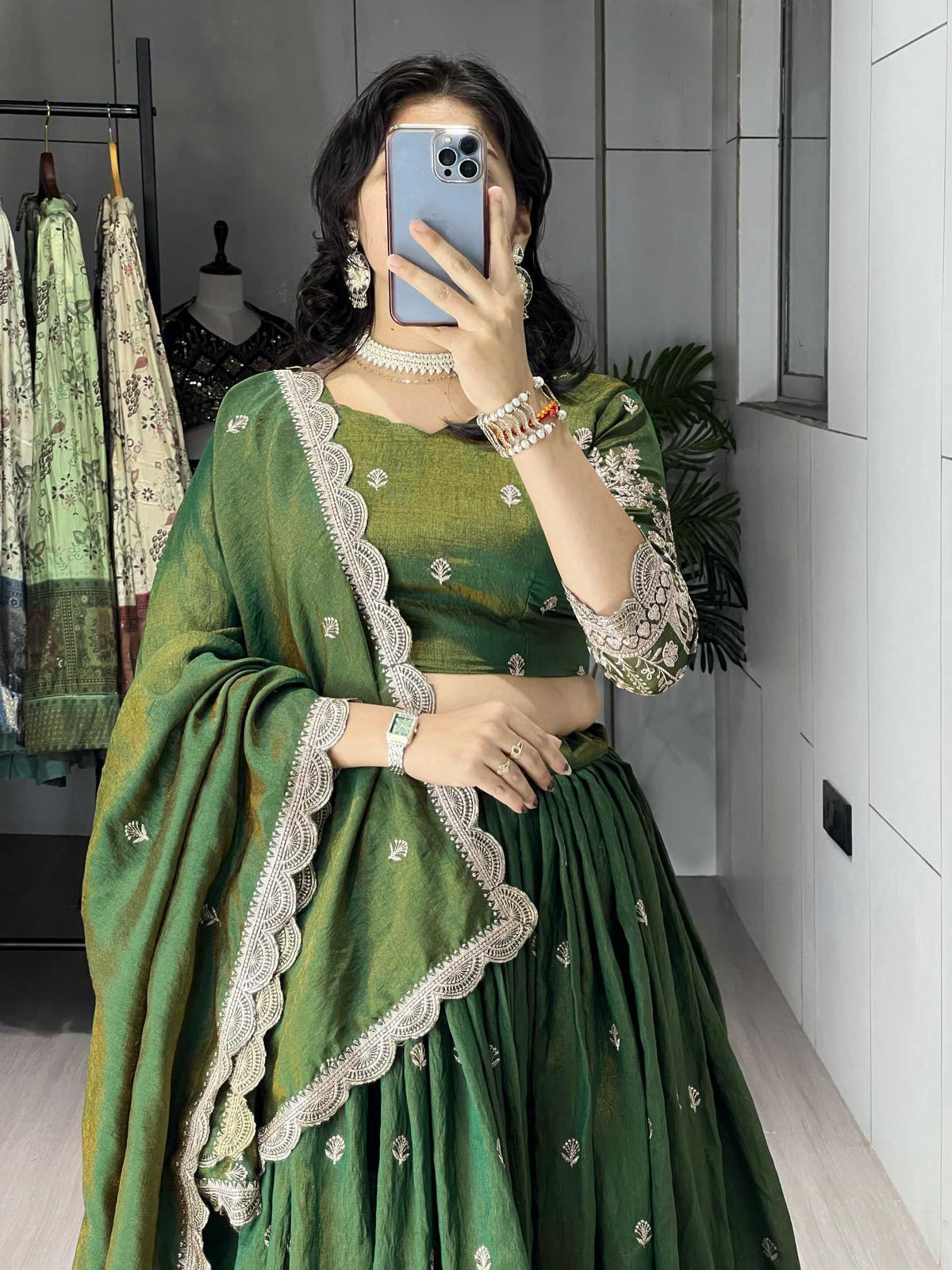 Soft Vichitra Designer Lehenga