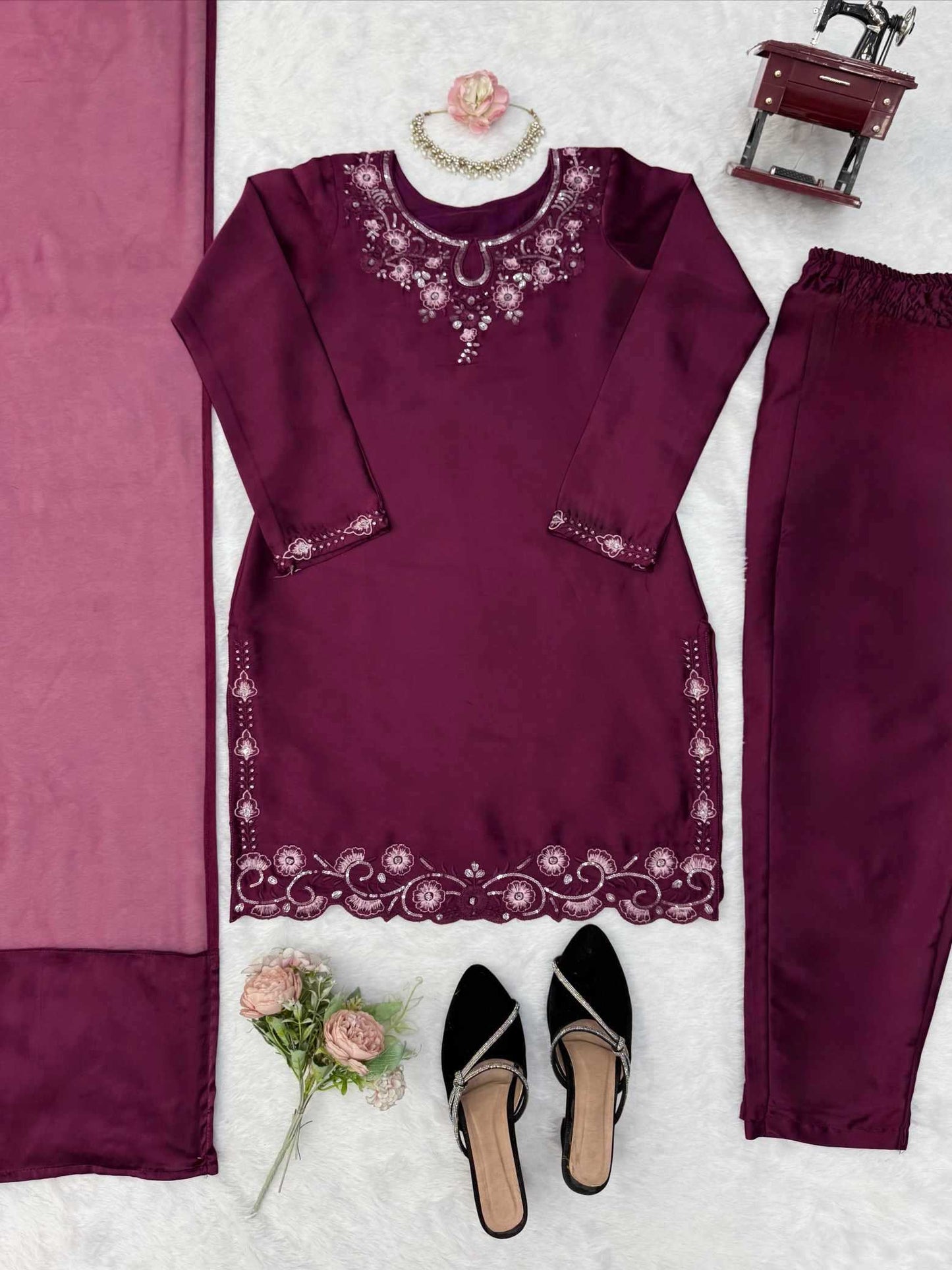 Silk Ladies Suit