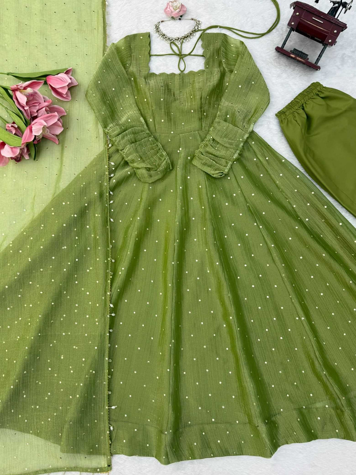 Silk Party Gown 1641