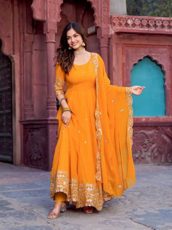 Faux Georgette Gown