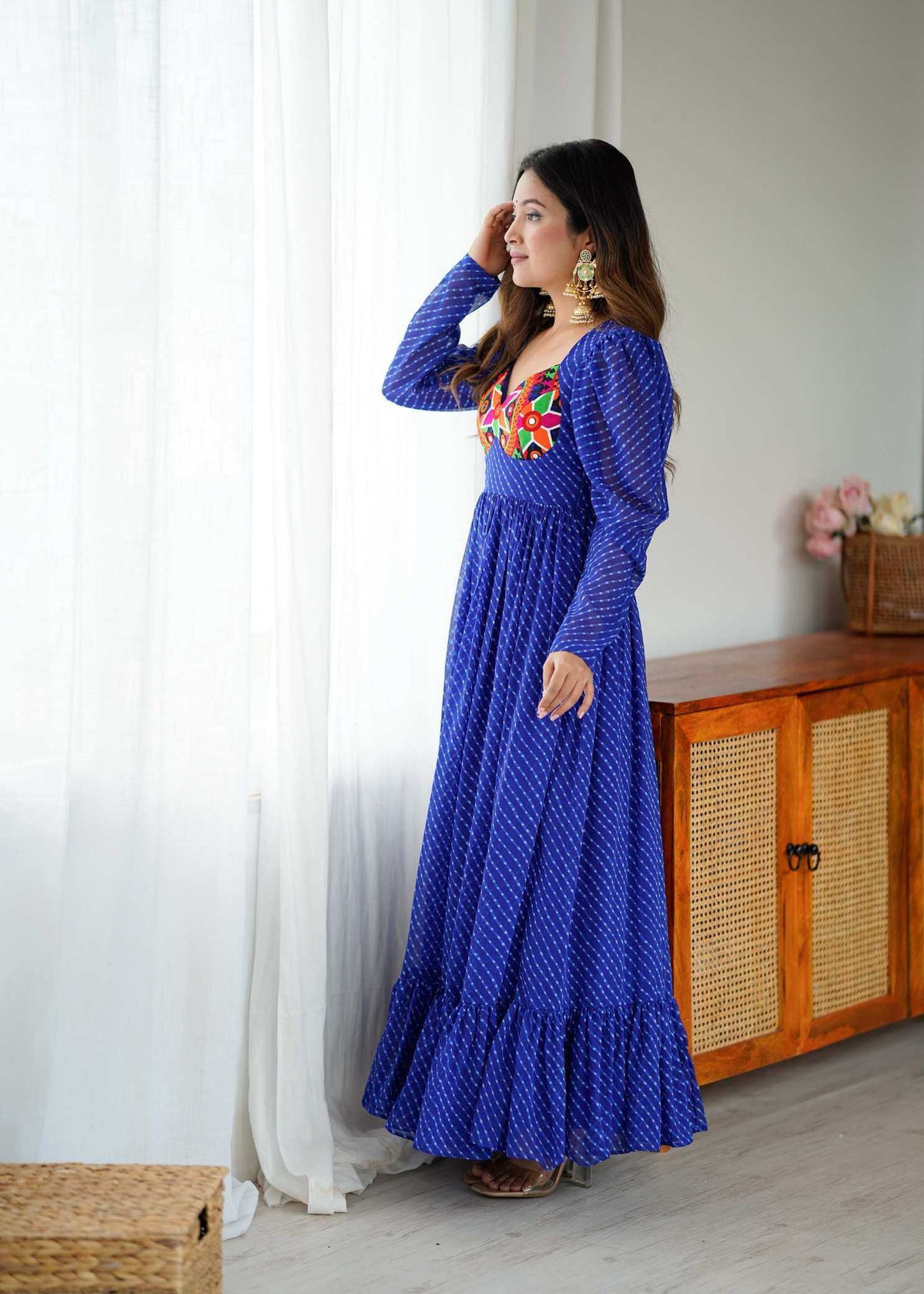 Georgette Printed Gown 42