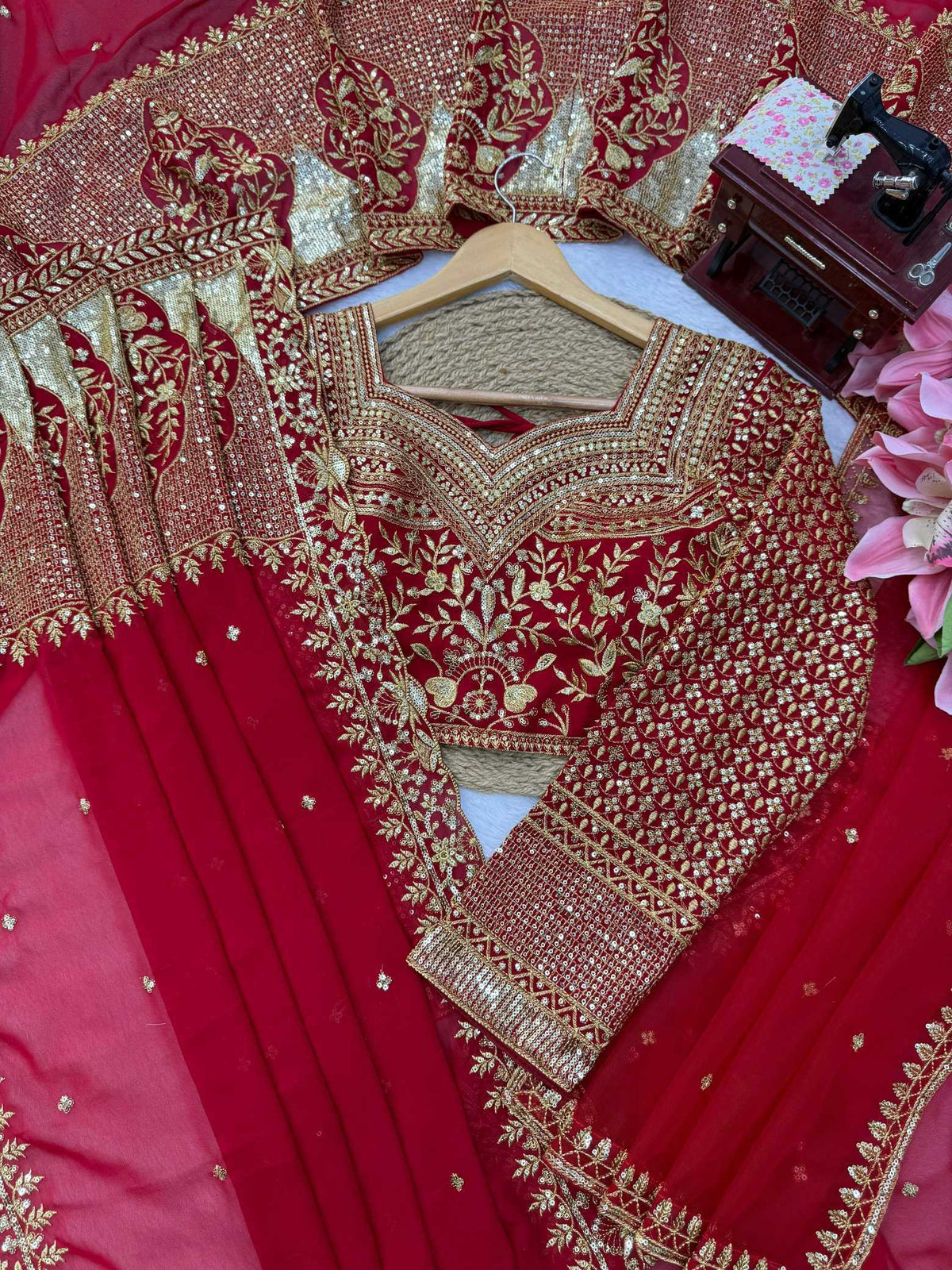Faux Georgette Designer Saree 640