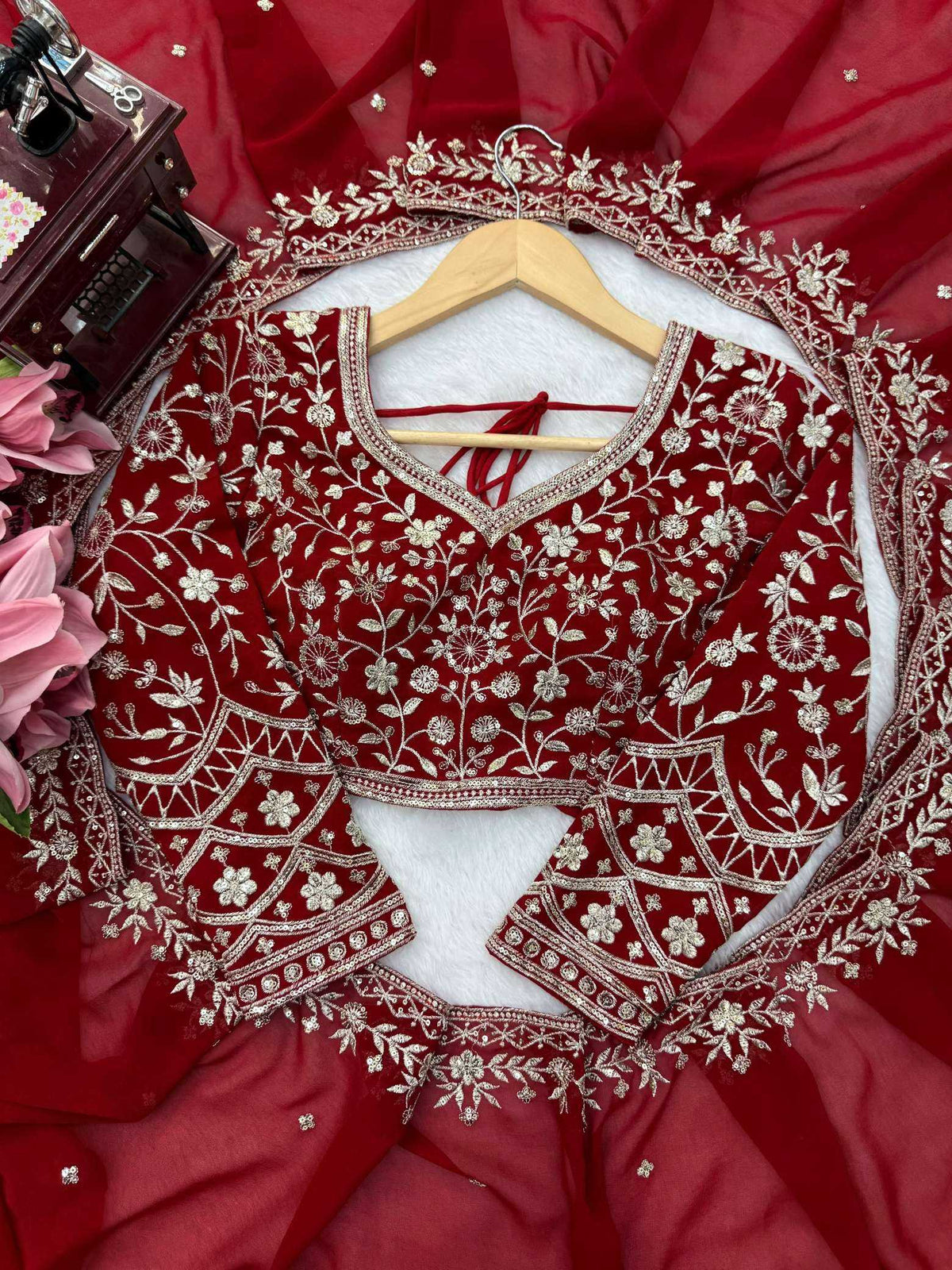 Faux Georgette Designer Saree 643