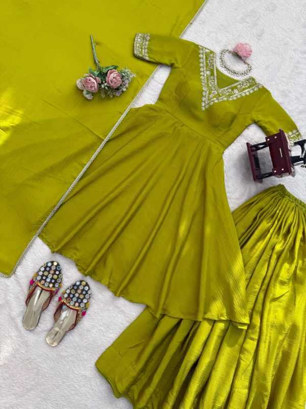Chinon Silk Embroidery Suit 87
