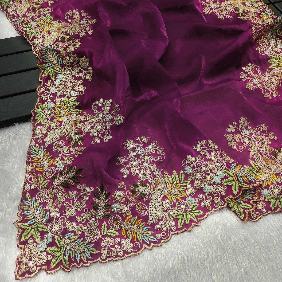 Satin Silk Soft Saree