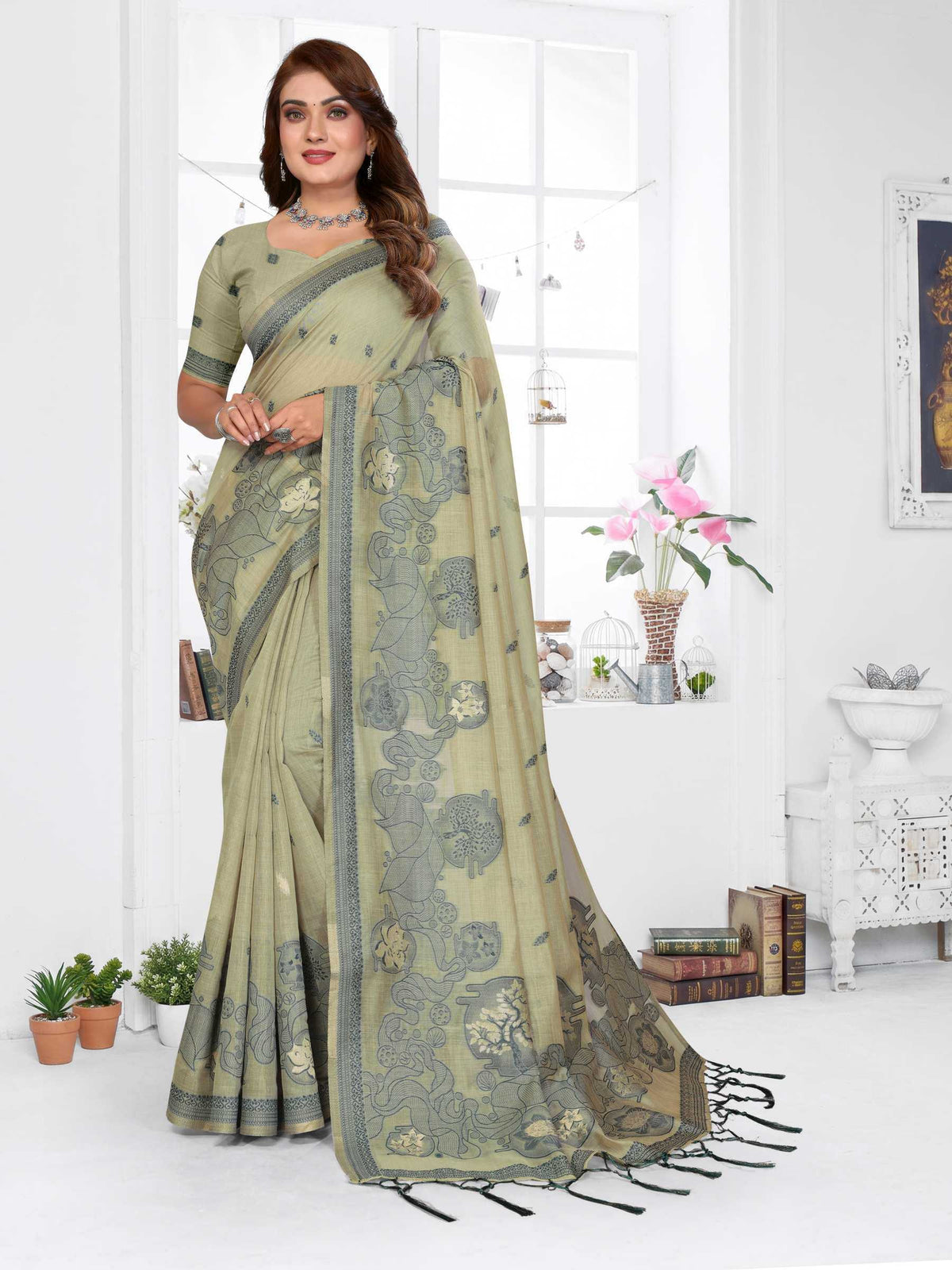 Tanvi Cotton Jacquard Saree