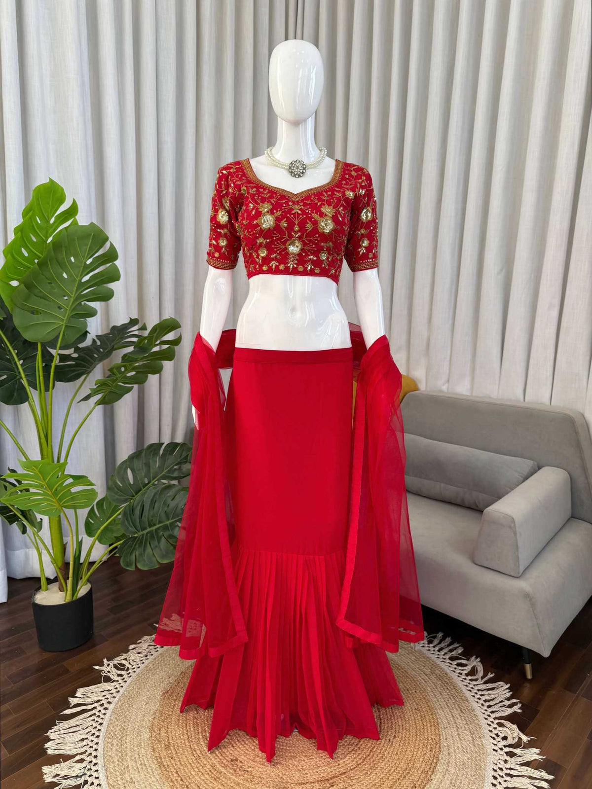 Faux Georgette Designer Lehenga