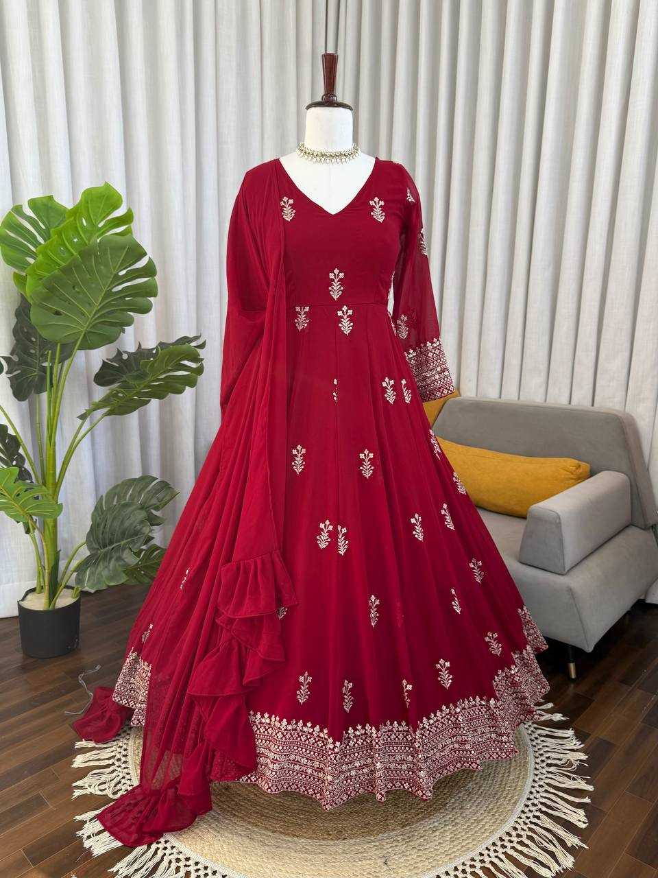 Faux Georgette Suit