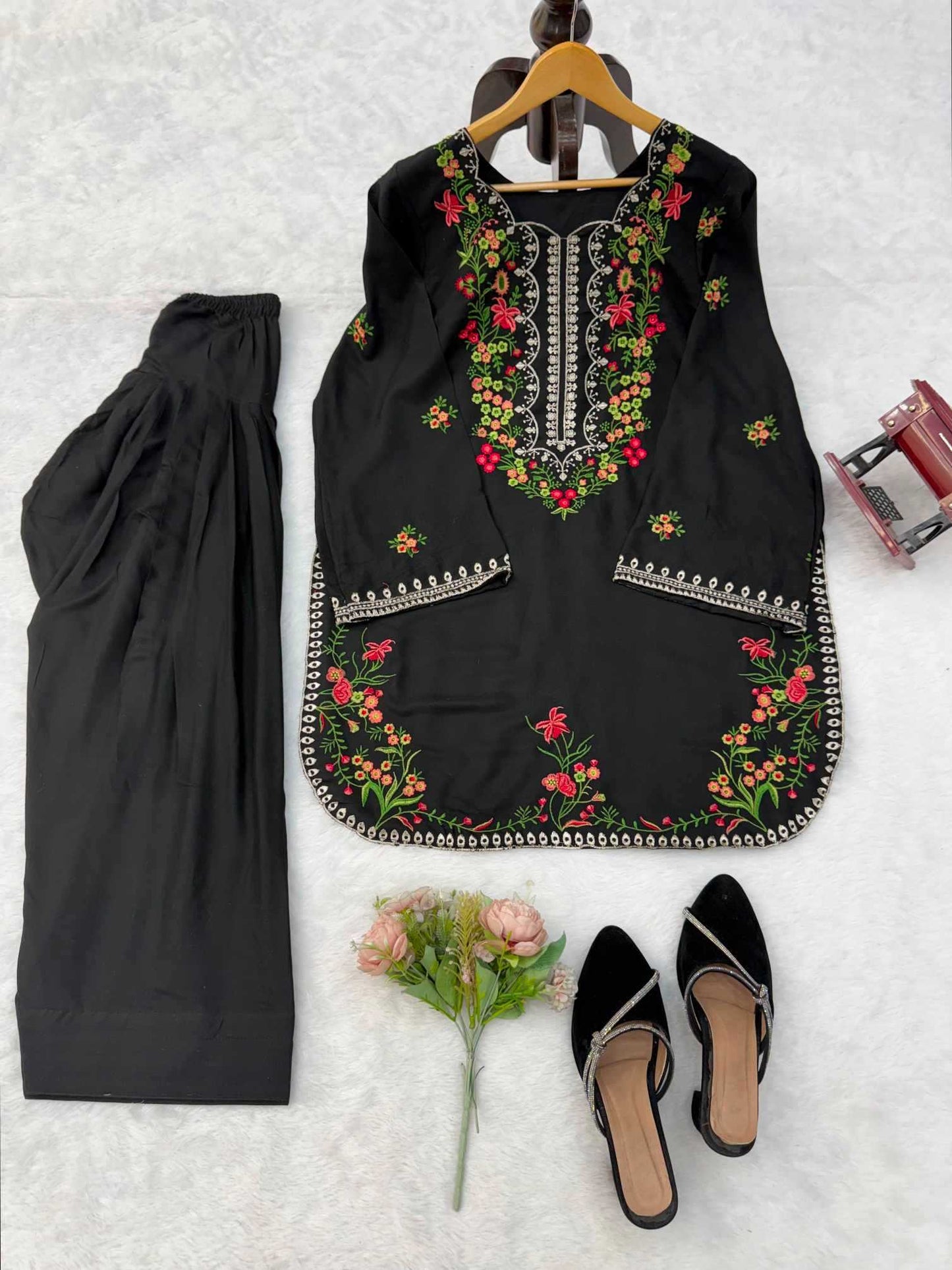 Rayon Embroidery Suit