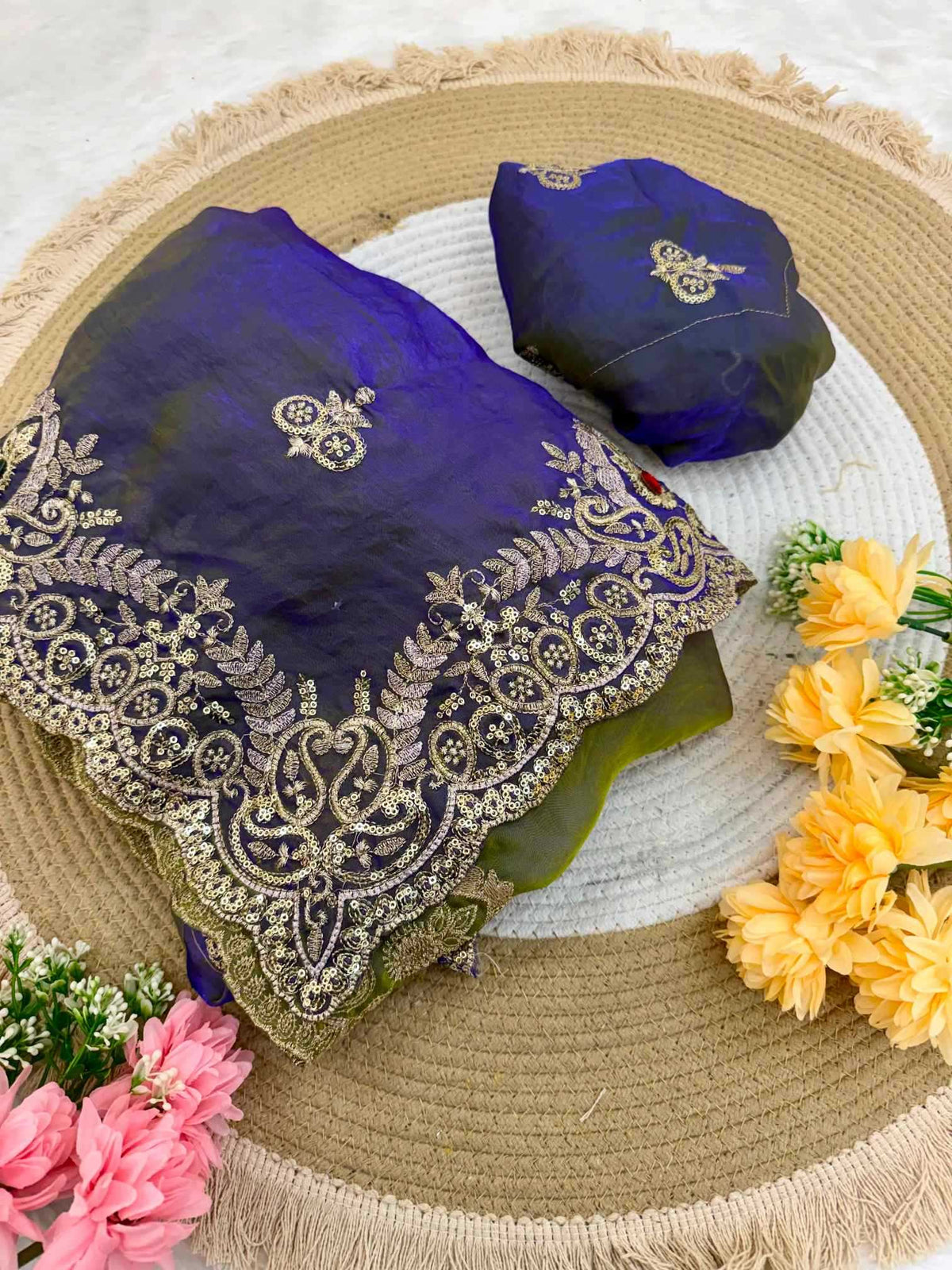 Dhrishti Satin Silk Gajji Modal Saree