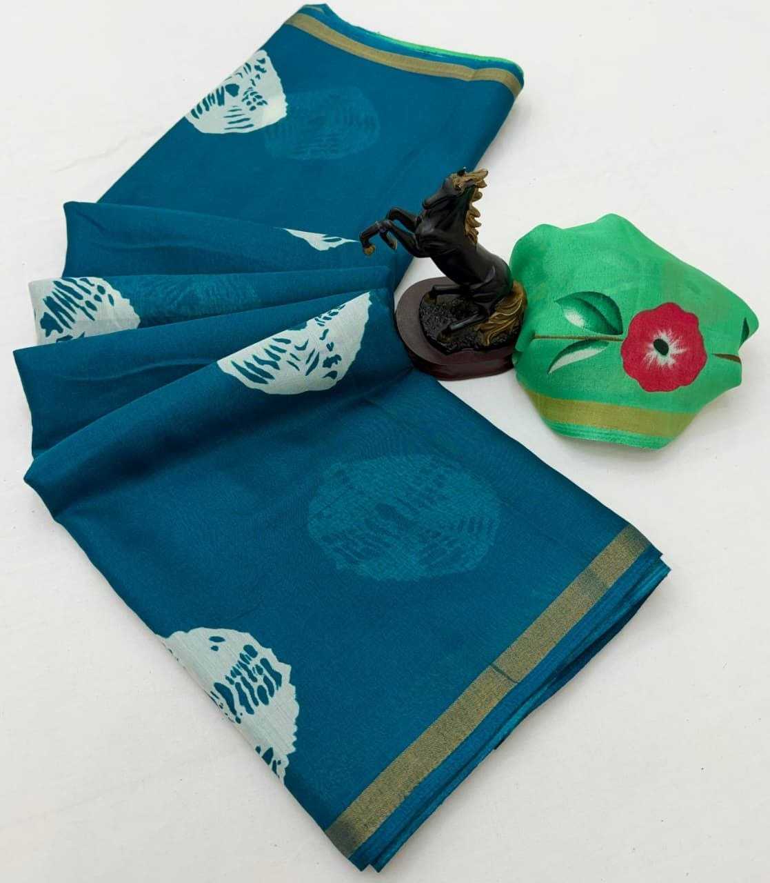 Bagru Soft Silk Designer Saree