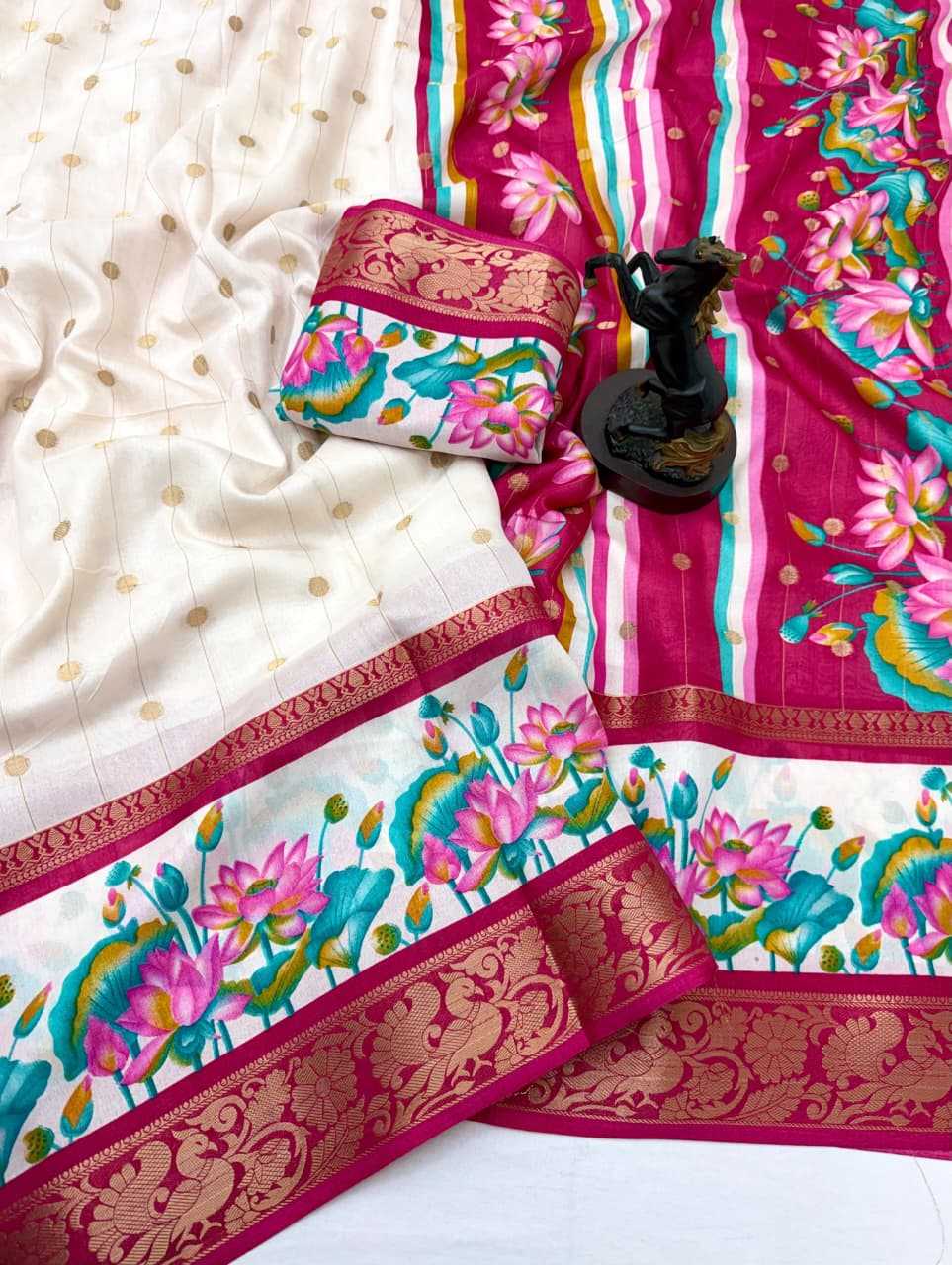 Nayanthara Dola Silk Kalamkari Saree