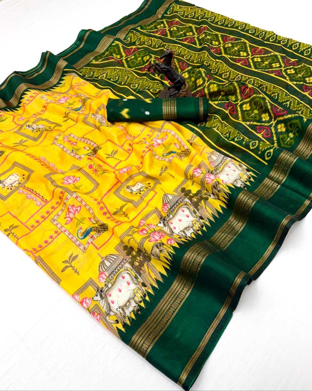 Dola Silk Kalamkari Saree