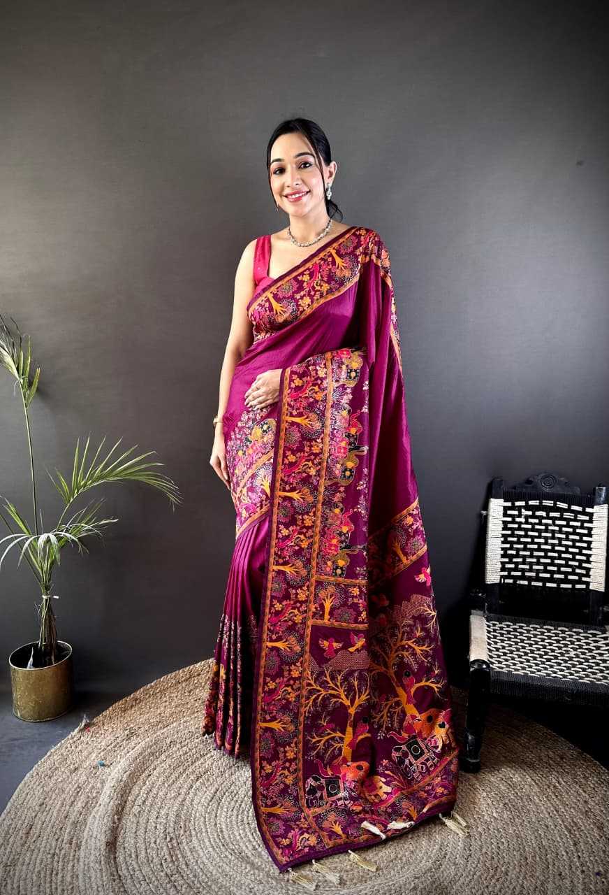 Tassels Pashmina Designer Saree